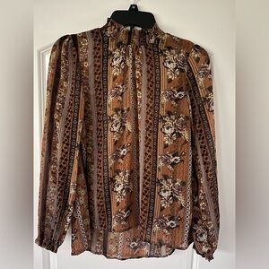 Maurice’s sheer long sleeve top size small
